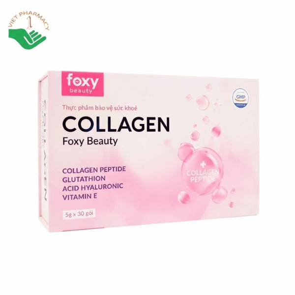 Collagen Foxy Beauty Syntech hỗ trợ dưỡng da, tăng độ ẩm, độ đàn hồi (Hộp 30 gói x 5g)