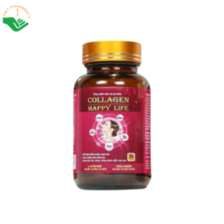 Collagen Happy Life Rqfharma hỗ trợ giảm nám, sạm da, giúp da sáng đều màu (Hộp 30 viên)