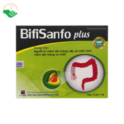 Cốm BifiSanfo Plus Sanfordpharma USA hỗ trợ giảm triệu chứng viêm đại tràng, rối loạn tiêu hóa (Hộp 12 gói x 3g)