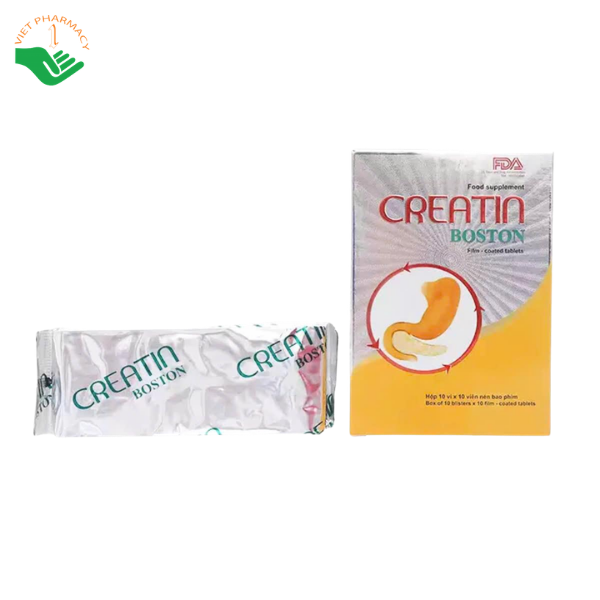 Viên uống Creatin Boston hỗ trợ tăng cường tiêu hóa, giảm đầy bụng, khó tiêu (Hộp 10 vỉ x 10 viên) - Ảnh 2