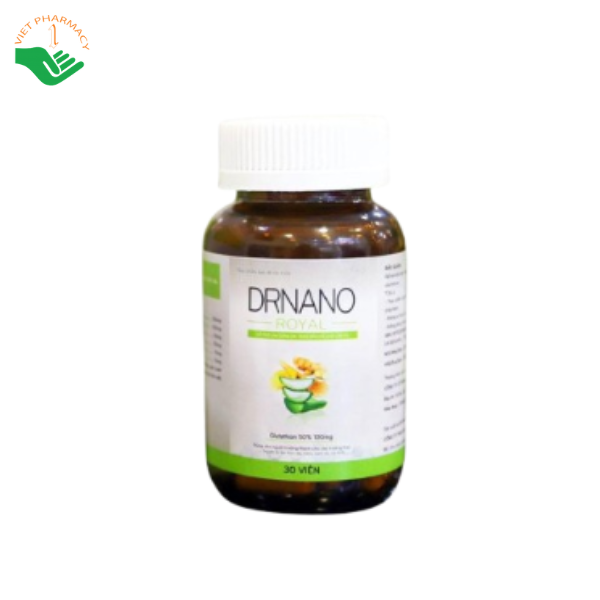 Drnano Royal Nanofrance hỗ trợ làm sáng và đều màu da, giảm tình trạng nám, sạm, khô da (Hộp 30 viên)