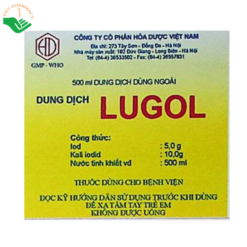 Dung dịch Lugol Hóa Dược Việt Nam sát trùng vết thương, da và niêm mạc (Chai 500ml)