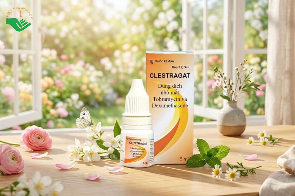 Dung dịch nhỏ mắt Clestragat Bharat Parenterals hỗ trợ điều trị nhiễm khuẩn và viêm mắt (Hộp 1 lọ 5ml)
