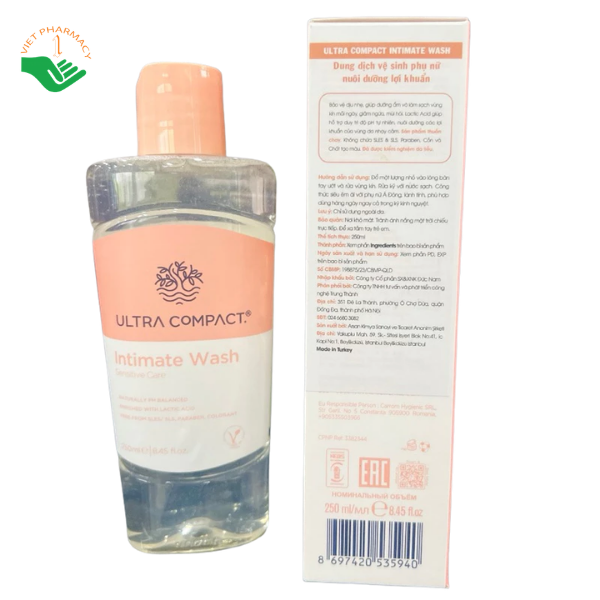 Dung dịch vệ sinh Ultra Compact Intimate Wash Sensitive Care (Chai 250ml)