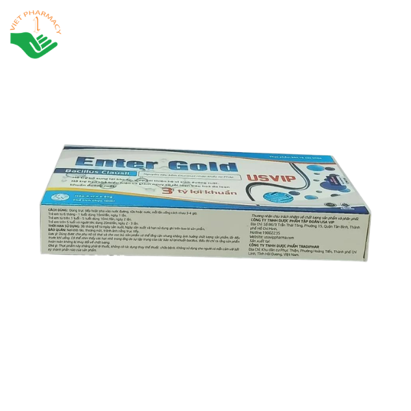 Men vi sinh Enter Gold USVIP USA-VIP bổ sung lợi khuẩn, hỗ trợ cải thiện rối loạn tiêu hóa (Hộp 4 vỉ x 5 ống x 10ml) - Ảnh 4