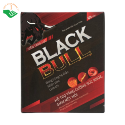 Viên uống tăng lực Black Bull Dân Khang hỗ trợ tăng cường sức khỏe, giảm mệt mỏi (Hộp 1 lọ 60 viên)