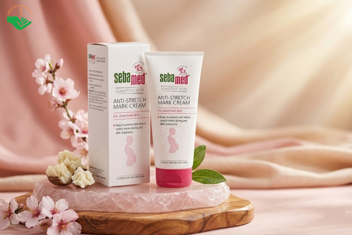 Kem Anti-Stretch Mark Cream Sebamed ngăn ngừa và trị vết rạn da bà bầu (Tuýp 200ml)