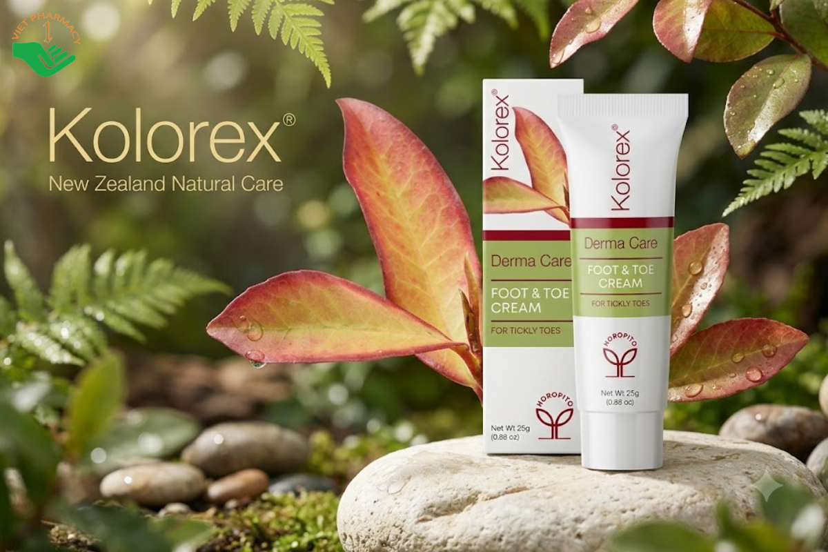 Kem Derma Care Foot & Toe Cream Kolorex điều trị nấm móng, hắc lào, lang ben, nấm da đầu (Tuýp 25g)