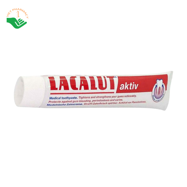 Kem Đánh Răng Ngừa Chảy Máu Chân Răng Lacalut Aktiv Arcam GmbH (Hộp 1 tuýp 75ml)