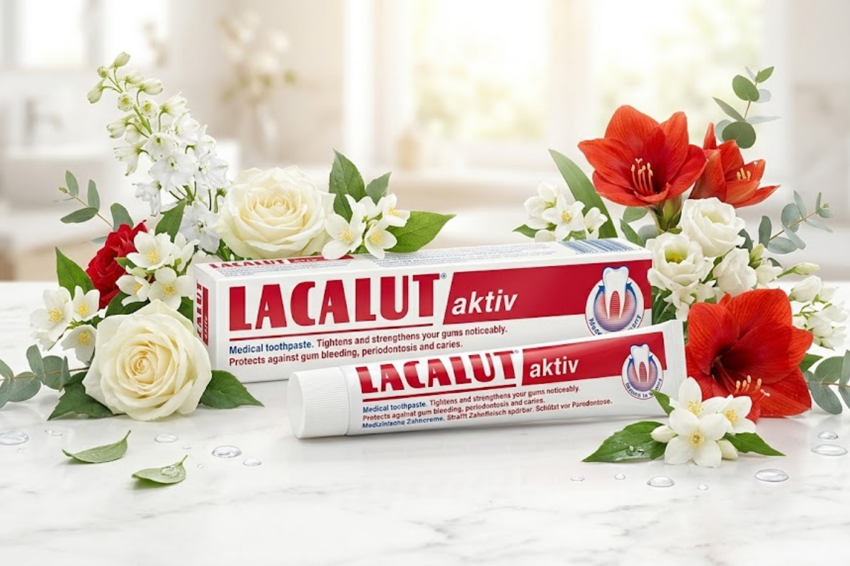 Kem Đánh Răng Ngừa Chảy Máu Chân Răng Lacalut Aktiv Arcam GmbH (Hộp 1 tuýp 75ml)