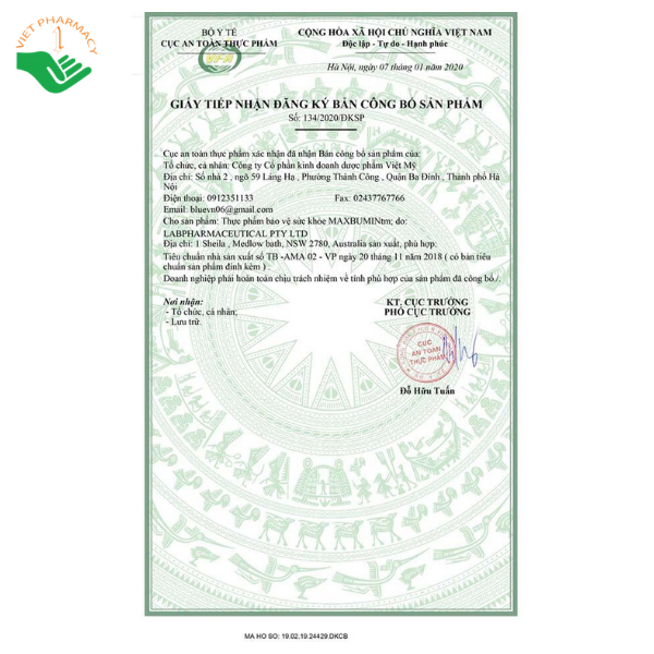 Viên uống Maxbumin TM Super Albumin bổ sung Albumin, acid amin, hỗ trợ phục hồi sức khỏe và chức năng gan (Hộp 1 lọ 30 viên) - Ảnh 8