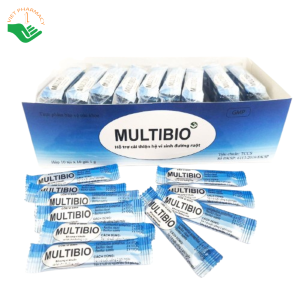 Men vi sinh Multibio V-Biotech bổ sung lợi khuẩn và hỗ trợ tiêu hóa (Hộp 100 gói)