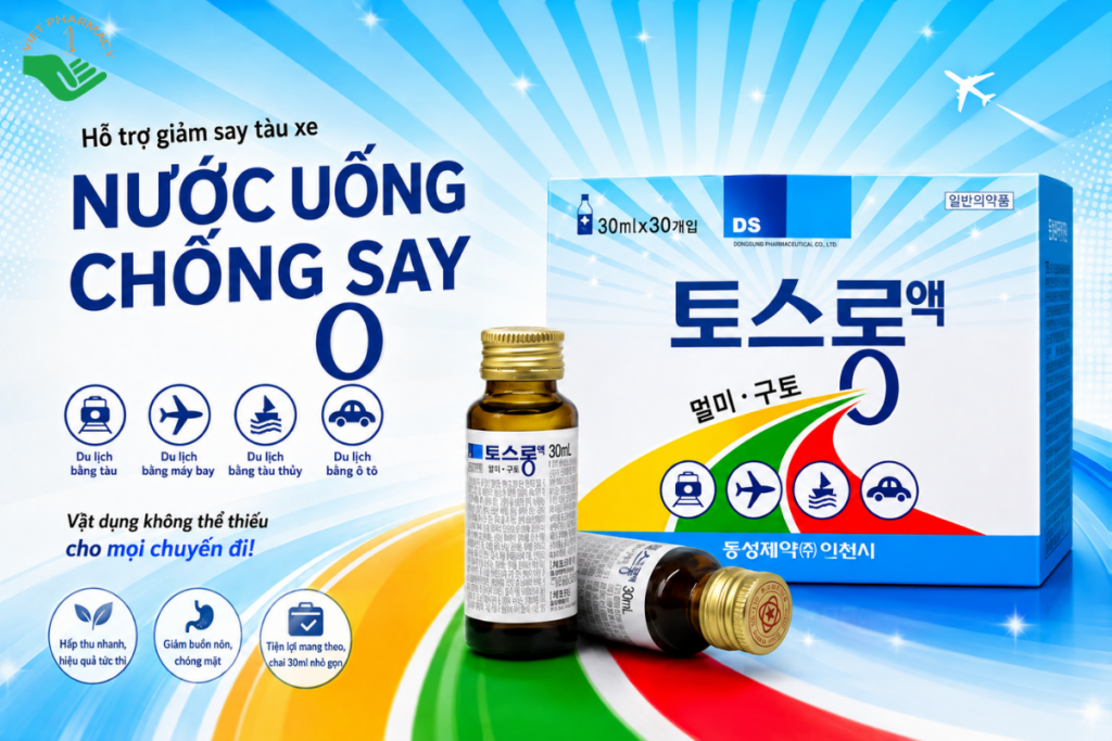 Nước chống say xe Dongsung Hàn Quốc phòng và giảm triệu chứng say tàu xe (Chai 30ml)