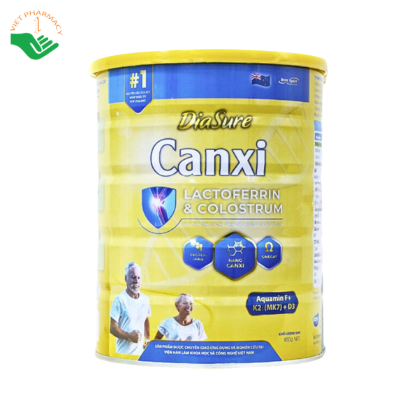 Sữa bột Diasure Canxi NanoFood bổ sung canxi và dưỡng chất cho xương khớp (Hộp 850g)