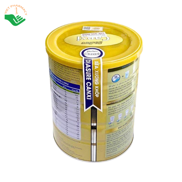 Sữa bột Diasure Canxi NanoFood bổ sung canxi và dưỡng chất cho xương khớp (Hộp 850g) - Ảnh 3