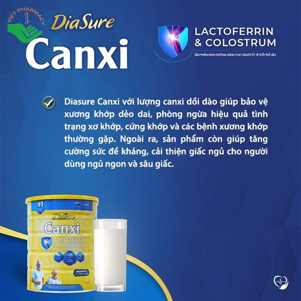 Sữa bột Diasure Canxi NanoFood bổ sung canxi và dưỡng chất cho xương khớp (Hộp 850g) - Ảnh 5