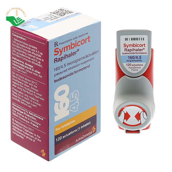 Mô tả sơ lược về Thuốc xịt Symbicort Rapihaler AstraZeneca (Hộp 1 bình xịt 120 liều)