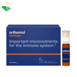 Thực phẩm bảo vệ sức khỏe Orthomol Immun bổ sung vitamin và hỗ trợ tăng cường sức đề kháng (Hộp 30 ống)