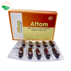 Thuốc Attom Hataphar bổ sung vitamin và khoáng chất cho cơ thể (Hộp 2 túi x 5 vỉ x 10 viên)