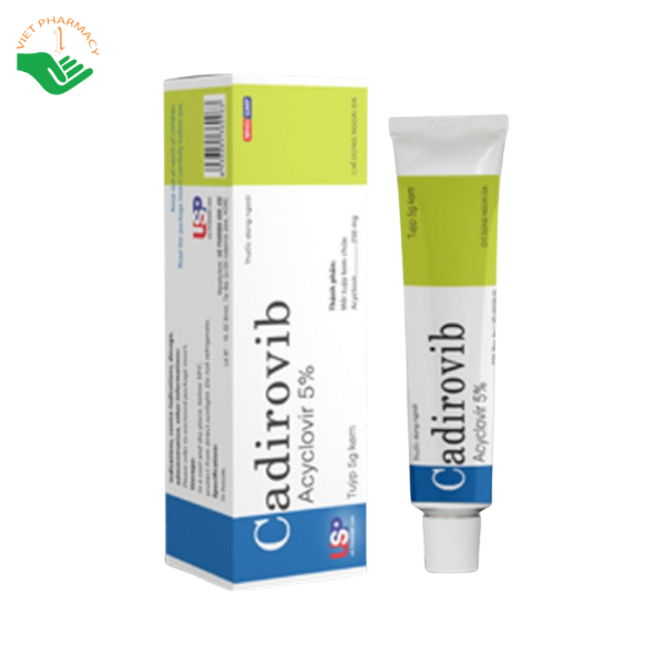 Thuốc bôi Cadirovib 5% US Pharma USA điều trị nhiễm virus Herpes simplex ở da và niêm mạc (Tuýp 5g)
