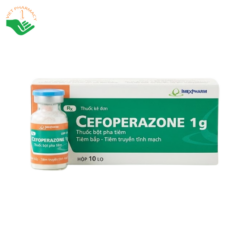 Thuốc bột pha tiêm Cefoperazone 1g Imexpharm điều trị nhiễm khuẩn do vi khuẩn nhạy cảm (Hộp 10 lọ x 1g)