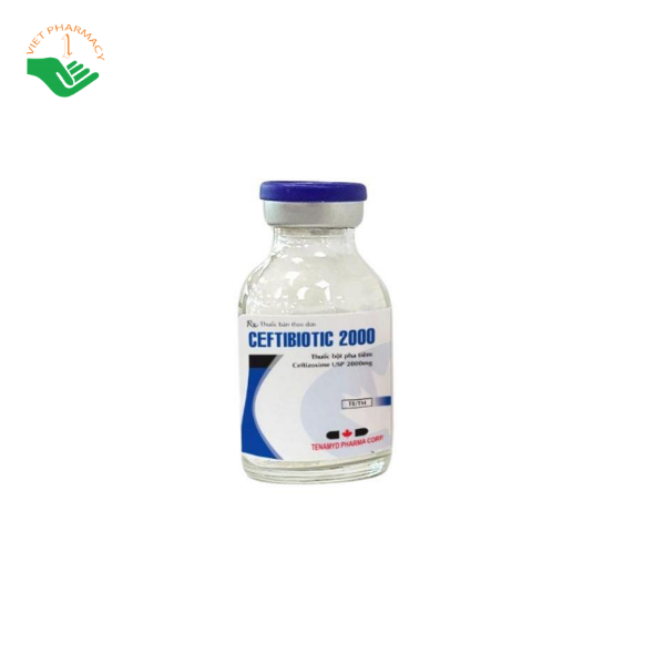 Thuốc bột pha tiêm Ceftibiotic 2000 Tenamyd (Hộp 10 lọ)