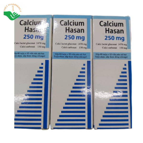 Thuốc Calcium Hasan 250mg Hasan-Dermapharm phòng ngừa và điều trị thiếu hụt calci (Hộp 1 tuýp x 12 viên) - Ảnh 2