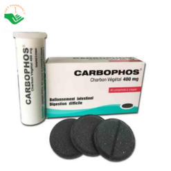 Thuốc Carbophos giảm khó tiêu, chướng bụng và hỗ trợ giải độc (Hộp 2 tuýp x 20 viên)