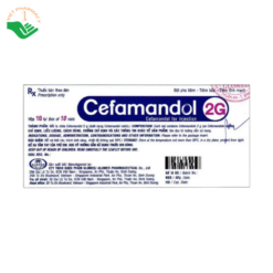 Thuốc Cefamandol 2g Glomed điều trị nhiễm khuẩn nặng do vi khuẩn nhạy cảm (Hộp 10 lọ)