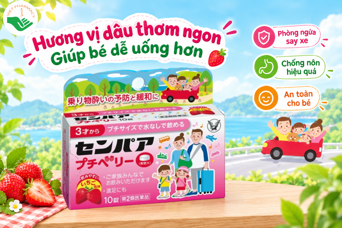 Thuốc chống say xe Nhật Bản Taisho Kids cho bé