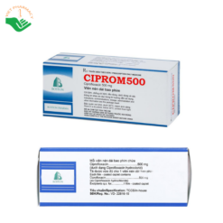 Thuốc Ciprom 500 Boston điều trị các bệnh nhiễm khuẩn do vi khuẩn (Hộp 5 vỉ x 10 viên)