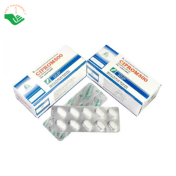Thuốc Ciprom 500 Boston điều trị các bệnh nhiễm khuẩn do vi khuẩn (Hộp 5 vỉ x 10 viên)
