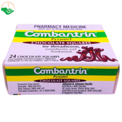 Thuốc Combantrin Chocolate Squares Johnson & Johnson điều trị nhiễm giun ký sinh đường ruột (Hộp 24 viên)