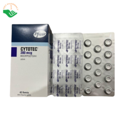 Thuốc Cytotec 200mcg Pfizer phòng ngừa, điều trị loét dạ dày - tá tràng do NSAID (Hộp 42 viên)