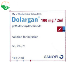 Thuốc Dolargan 100mg/2ml Sanofi-Aventis giảm đau dữ dội, giảm đau trước phẫu thuật và trong cơn đau quặn mật, quặn thận (Hộp 2 vỉ x 5 ống 2ml)