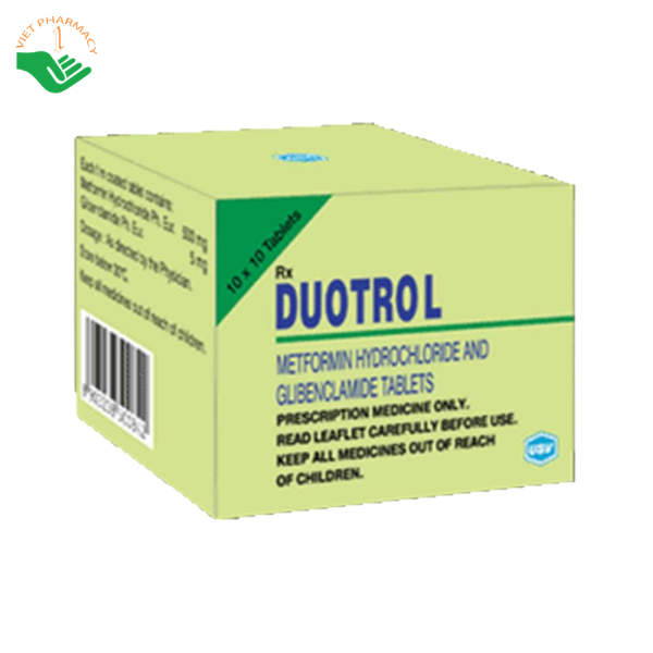 Thuốc Duotrol USV Pharma điều trị đái tháo đường type 2, kiểm soát đường huyết (Hộp 10 vỉ x 10 viên) - Ảnh 2