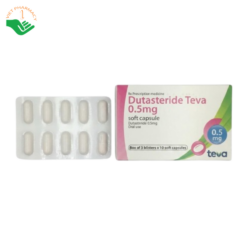 Thuốc Dutasteride Teva 0.5mg điều trị phì đại tuyến tiền liệt lành tính và giảm triệu chứng BPH (Hộp 3 vỉ x 10 viên)