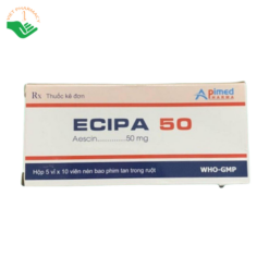 Thuốc Ecipa 50 Apimed điều trị suy giãn tĩnh mạch, bệnh trĩ (Hộp 5 vỉ x 10 viên)
