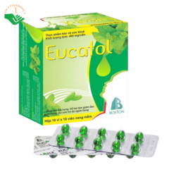 Thuốc Eucatol Boston Pharma điều trị ho, đau họng, sổ mũi, cảm cúm (Hộp 10 vỉ x 10 viên)