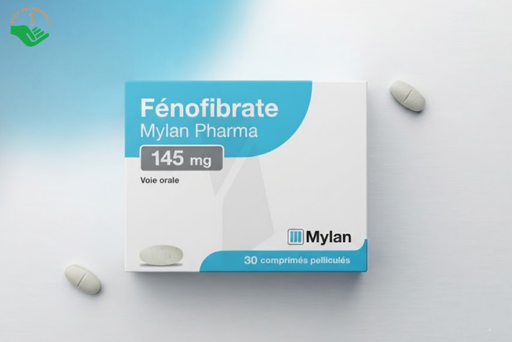 Thuốc Fenofibrate 145mg Mylan Pharma điều trị rối loạn lipid máu và giảm cholesterol (Hộp 30 viên)