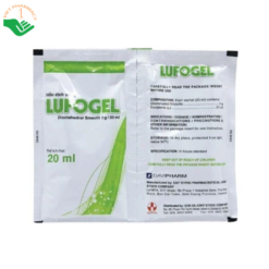 Thuốc Lufogel Davipharm điều trị tiêu chảy cấp, tiêu chảy mạn tính và giảm đau do loét dạ dày tá tràng (Hộp 20 gói x 20ml)