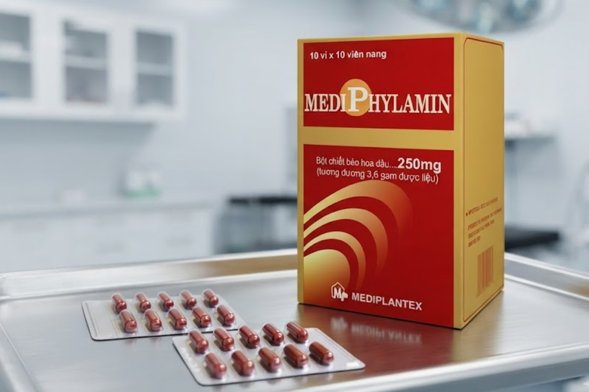 Thuốc Mediphylamin 250mg Mediplantex hỗ trợ bổ sung dinh dưỡng, tăng cường sức khỏe và giảm mệt mỏi (Hộp 10 vỉ x 10 viên)