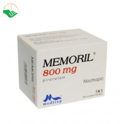 Thuốc Memoril 800mg Meditop hỗ trợ cải thiện chức năng não, tăng cường trí nhớ và giảm chóng mặt (Hộp 9 vỉ x 10 viên)
