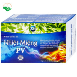Thuốc Nhiệt Miệng PV Dược Phúc Vinh hỗ trợ thanh nhiệt (Hộp 5 vỉ x 10 viên)