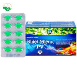 Thuốc Nhiệt Miệng PV Dược Phúc Vinh hỗ trợ thanh nhiệt (Hộp 5 vỉ x 10 viên)