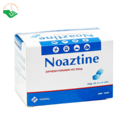 Thuốc Noaztine 50mg Vidipha giảm dị ứng, chống say xe và chống nôn (Hộp 20 vỉ x 4 viên)