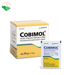 Thuốc pms-Cobimol giảm đau, hạ sốt và trị triệu chứng cảm cúm (Hộp 25 gói)