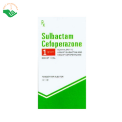 Thuốc Sulbactam-Cefoperazone 1g Farmapex Tranet điều trị nhiễm khuẩn do vi khuẩn (Hộp 1 lọ)