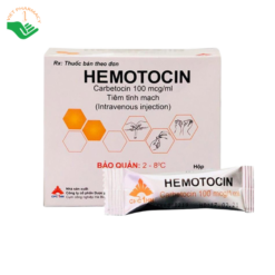 Thuốc tiêm Hemotocin 100mcg/ml CPC1 Hà Nội phòng ngừa mất trương lực tử cung và xuất huyết hậu sản sau mổ lấy thai (Hộp 10 lọ x 1ml)
