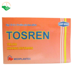 Thuốc Tosren Mediplantex giảm ho, giảm nghẹt mũi và giảm dị ứng (Hộp 10 vỉ x 10 viên)